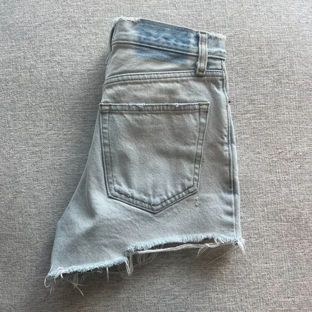 A&F | Annie High-Rise Shorts | Light Wash | Size 24 (00) - Picture 5 of 5